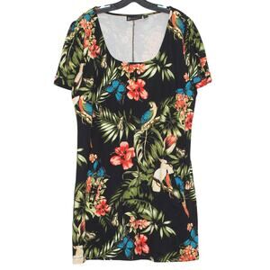NY&C Dress Y2K Boho Resort Tropical Cottage Summer Coastal Vacation Black XXL